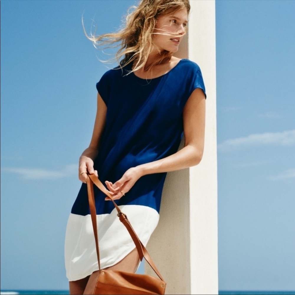 Madewell Layout Tunic Dress in Colorblock Color Block Shift
